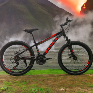 Danka Велосипед с дискови спирачки и амортисьори  МОДЕЛ Q3 24'' цвят червен 