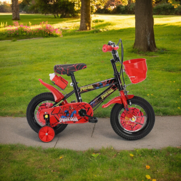 Kids Love  детски велосипед Spiderman 14" цвят червен с алуминиеви спирачки 