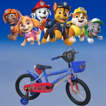 Kids Love  детски велосипед Paw Patrol 16" цвят син с алуминиеви спирачки +подарък