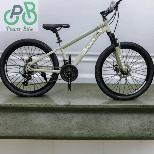 Danka Велосипед с дискови спирачки и амортисьори модел Q1 24'' цвят сив