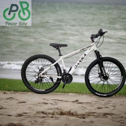Danka Алуминиев велосипед с дискови спирачки и амортисьори 26'' Модел X1 цвят бял