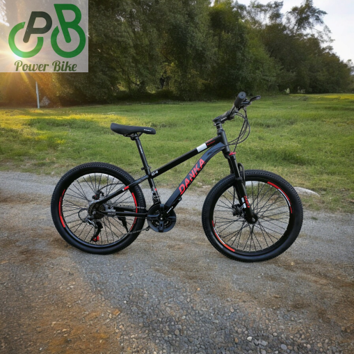 Danka Велосипед с дискови спирачки и амортисьори 24'' МОДЕЛ Q4 цвят червен 