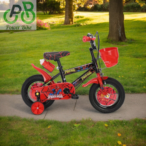 Kids Love  детски велосипед Spiderman 14" цвят червен с алуминиеви спирачки 
