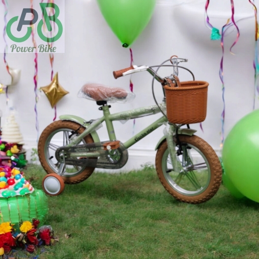 Kids Love Велосипед със спомагателни колела 14'' Модел Rocket цвят зелен+подарък