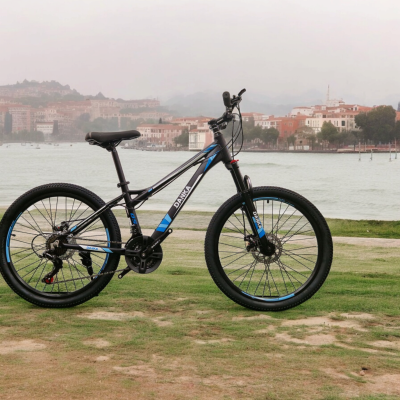 Danka Алуминиев велосипед с дискови спирачки и амортисьори  Модел Q5 24'' цвят син   