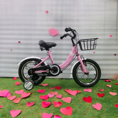 Kids Love Велосипед със спомагателни колела 14'' Модел Royal цвят розов