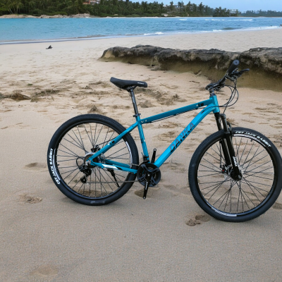 Danka Алуминиев велосипед с дискови спирачки и амортисьори 29'' Модел V1 цвят син